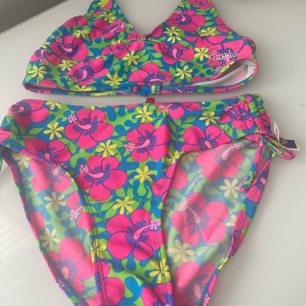 Guess Pink and Blue Bikini Swimwear